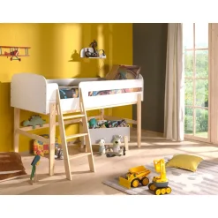 Vipack halfhoogslaper Kiddy - wit - 204,4x129,4x120 cm Discount