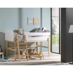 Vipack halfhoogslaper Kiddy - wit - 204,4x129,4x120 cm Discount