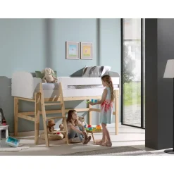 Vipack halfhoogslaper Kiddy - wit - 204,4x129,4x120 cm Discount