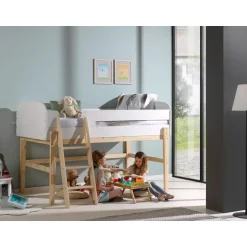 Vipack halfhoogslaper Kiddy - wit - 204,4x129,4x120 cm Discount