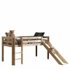 Vipack halfhoogslaper Pino met glijbaan - grenenhout - 90x200 cm Online