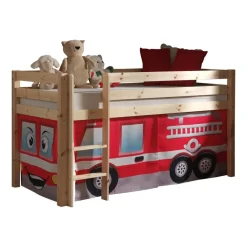 Vipack halfhoogslaper Pino met brandweerset - grenenhout Outlet