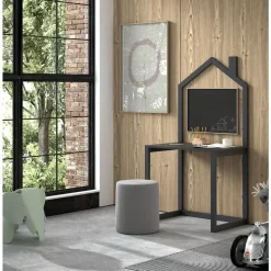 Leen Bakker Vipack kinderbureau Dallas - antraciet - 151x60x81 cm Sale