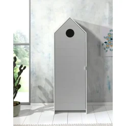 Vipack kledingkast Casimi 1 deurs - grijs - 171,5x57,6x37 cm Discount