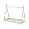 Vipack peuterbed tipi wit/hout - 70x140 cm Online