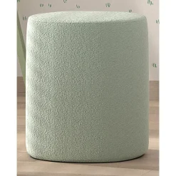 Vipack poef Moon - 41x41 cm - Mint bouclé stof Discount