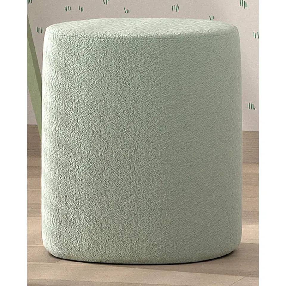 Vipack poef Moon - 41x41 cm - Mint bouclé stof Discount
