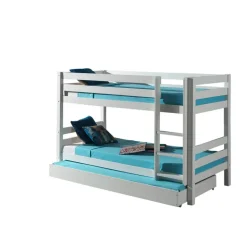 Vipack stapelbed Pino met onderbed - wit - 140x103x208 cm Clearance