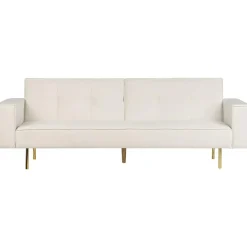 Beliani VISNES - Slaapbank 3-zits - Wit - Fluweel Online