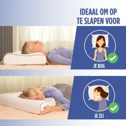 Vitapur Hoofdkussen - Latex hoofdkussen - Verkoelend - 60x40 cm Outlet