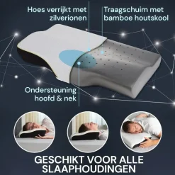 Vitapur Memosilver Anatomisch Anti-Snurk Kussen - 60x40 cm Discount