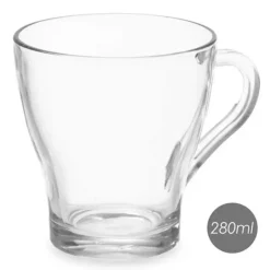 Vivalto Design Koffie/thee glazen - 6x stuks - glas - 280 ml New
