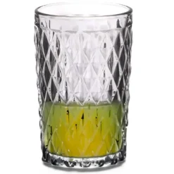 Vivalto Drinkglazen Diamonds - grijs glas - 6x - 370 ml Outlet
