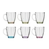 Vivalto Koffie/thee glazen - 6x stuks - glas - met tint - 310 ml New