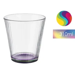 Vivalto Waterglazen/drinkglazen - 6x - kleurenmix - 310 ml - 9 cm New