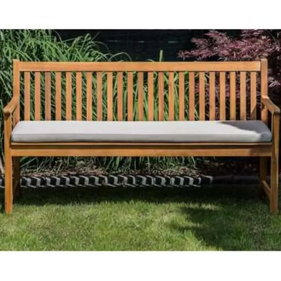 Beliani VIVARA L - Tuinbank - Lichte houtkleur/Beige - FSC® acaciahout New