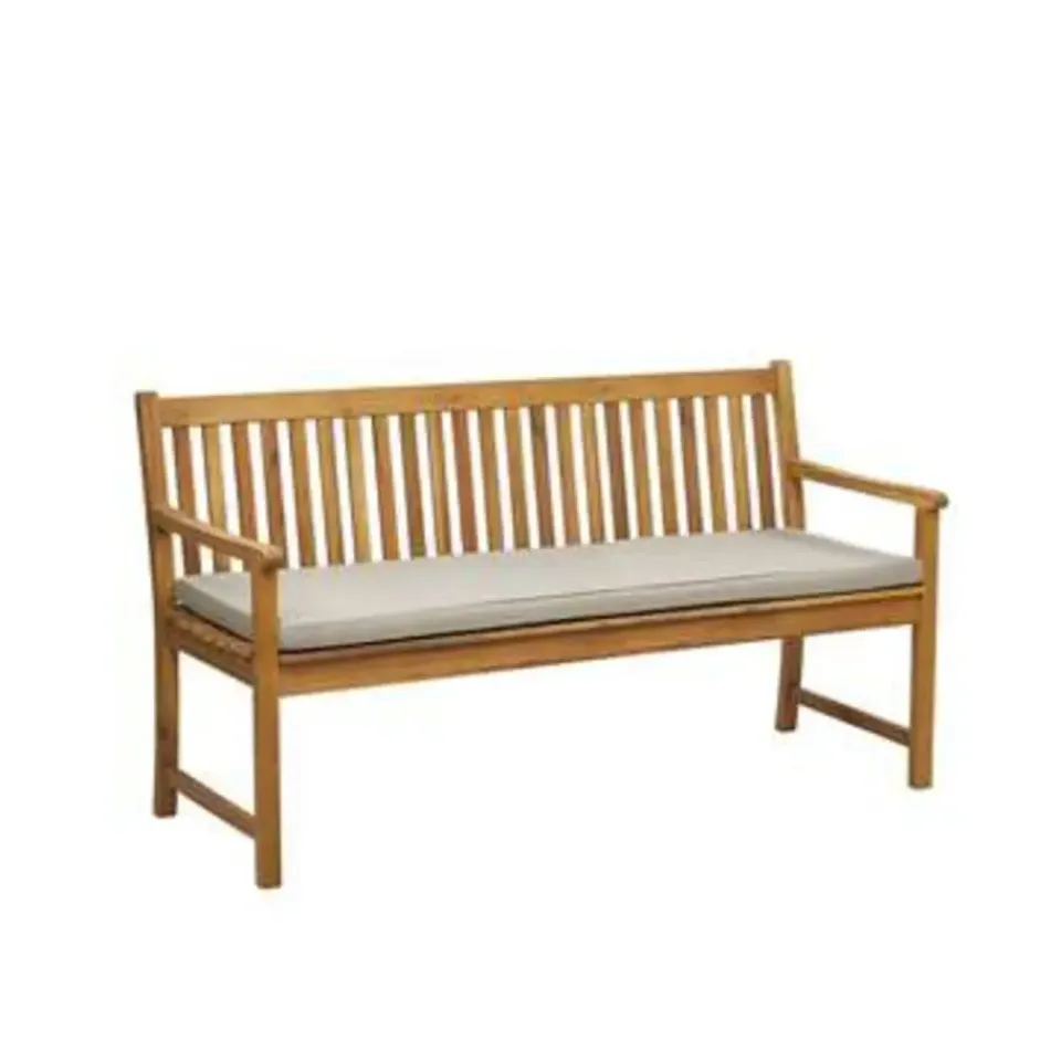 Beliani VIVARA L - Tuinbank - Lichte houtkleur/Beige - FSC® acaciahout New