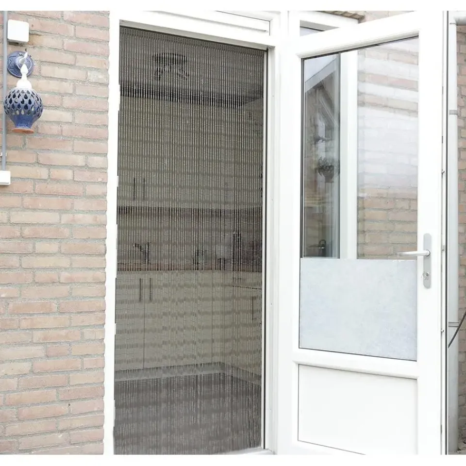 IVOL Vliegengordijn / Deurgordijn - Robin - 90x220 cm - Grijs / Taupe