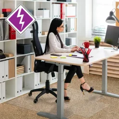 Floortex Vloerbeschermer met uitsparing - Antistatisch PVC - Tapijt - 90x120 cm