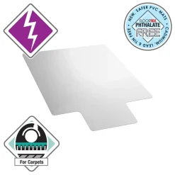 Floortex Vloerbeschermer met uitsparing - Antistatisch PVC - Tapijt - 90x120 cm