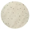 Interieur05 Vloerkleed Kinderkamer stip - Wit/Zwart - Dots - - Rond 160 Ø New