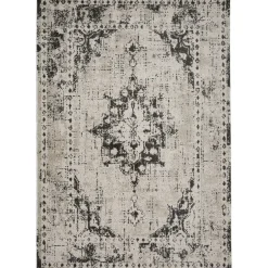 Leen Bakker Vloerkleed Urali - lichtgrijs/antraciet - 200x290 cm Discount