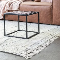 Giga Meubel Vloerkleed 120x180 - Beige & Zwart - Katoen Polyester - Vloerkleed Kabah - Giga Discount