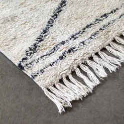 Giga Meubel Vloerkleed 120x180 - Beige & Zwart - Katoen Polyester - Vloerkleed Kabah - Giga Discount