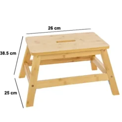 5five Voetenbankje/krukje - bamboe - 47 x 33 x 25 cm - max 150 kilo Sale