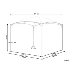 Beliani VOMERO - Tuinpaviljoen - Beige - Staal Best