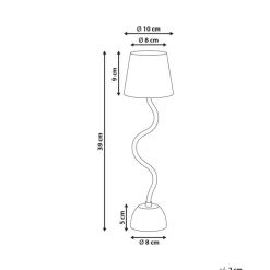 Leen Bakker VOUGA - Tafellamp - Beige - Aluminium/IJzer New