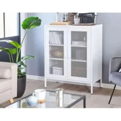 Beliani WAKATIPU - Sideboard - Wit - Staal Best