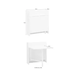 Loft24 Walter - Eettafel 84x80 cm 3-persoons in wit MDF Hot