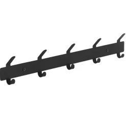 ACAZA Wand Kapstok in Metaal, Hangende Muurkapstok van 49 cm Lang met 10 Haken, Zwart Online
