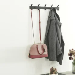 ACAZA Wand Kapstok in Metaal, Hangende Muurkapstok van 49 cm Lang met 10 Haken, Zwart Online