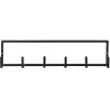 Leen Bakker Wandhaak Aken 6 haaks - zwart - 12x50x8 cm Clearance