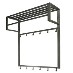 Giga Living Wandkapstok 12-Haaks - Staal - Met Hoedenplank en Roede Clearance