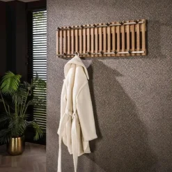 Giga Living Wandkapstok Hout - 13-Haken - 100x10x33cm - Tweak Outlet