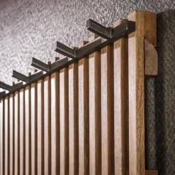 Giga Living Wandkapstok Hout - 13-Haken - 100x10x33cm - Tweak Outlet