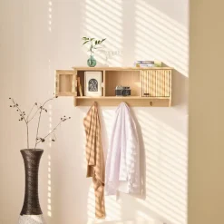 Nordlys Wandkapstok van hout met 2 deuren Online