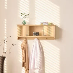 Nordlys Wandkapstok van hout met 2 deuren Online