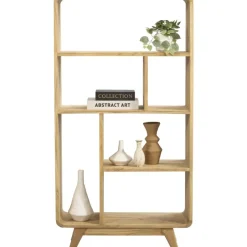 Leen Bakker Wandkast Bulan - naturel - 80x33x150 cm Outlet