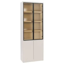 Leen Bakker Wandkast Virgil - zand - 220x80x40 cm Outlet