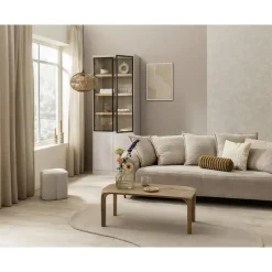 Leen Bakker Wandkast Virgil - zand - 220x80x40 cm Outlet