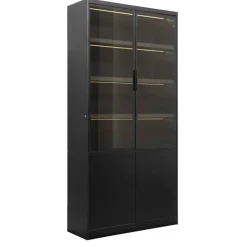 Leen Bakker Wandkast Virgil - zwart - 220x110x40 cm Outlet