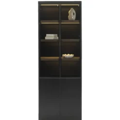 Leen Bakker Wandkast Virgil - zwart - 220x80x40 cm Sale