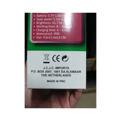 Merkloos Wandlamp - solar - tuinverlichting - LED - IP44 - 10 cm Outlet