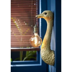 Light & Living Wandlamp Ostrich - Goud - 18x15,5x57,5cm