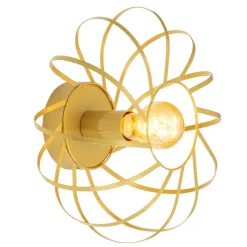 Leen Bakker Wandlamp Pamplona E27 - goudkleur - 15xØ30 cm Online