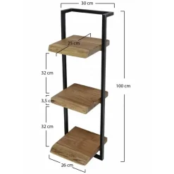 Giga Living Wandplank Edge 100cm - Acaciahout & Metaal Discount